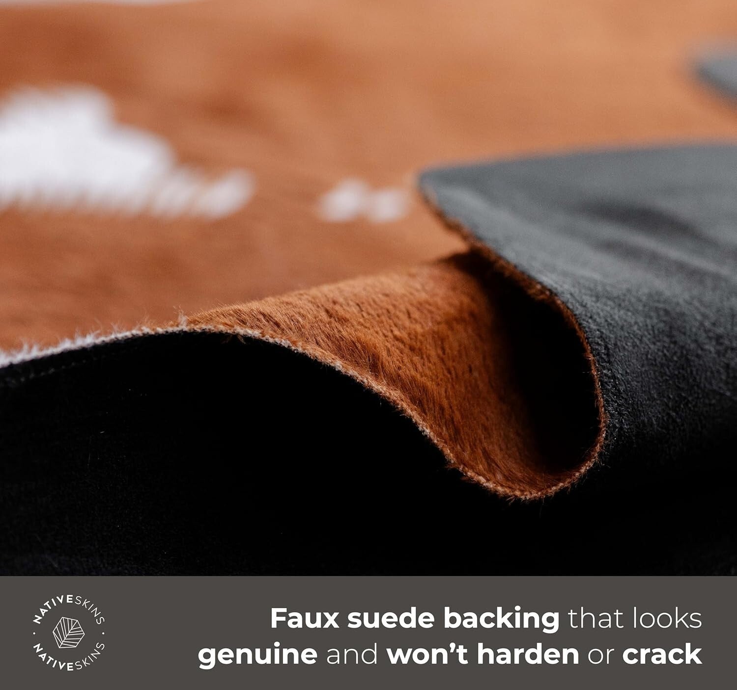 Brown and White Faux Cow Print Area Rug - 6.2ft x 8.2ft for Modern Homes