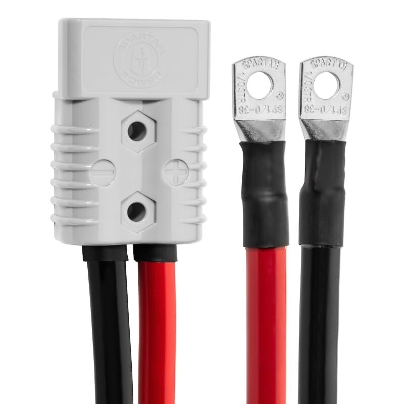 American-Made 2ft Heavy-Duty Battery Cable with Quick Disconnect System