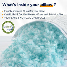 Load image into Gallery viewer, Standard Size Cooling Memory Foam Pillows 2-Pack – Machine Washable Luxury