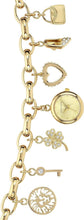 Load image into Gallery viewer, Luxury Gold-Tone Women's Bracelet Watch with Premium Crystals &amp; Unique Charms