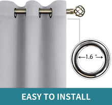 Load image into Gallery viewer, Blackout Room Darkening Drapes 52 x 72 Inches - Grommet &amp; Thermal Insulation Set