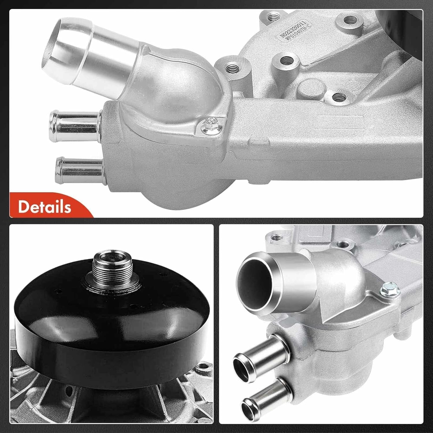 Engine Water Pump with Thermostat & Gasket for Chevy GMC Cadillac 4.8L-6.0L