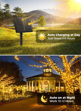 Load image into Gallery viewer, 144FT Solar String Lights Outdoor, 400 LED with 8 Modes - Waterproof &amp; Flexible