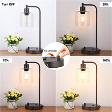 Load image into Gallery viewer, Elegant 2 Light Set: Fully Dimmable Oil Rubbed Bronze Lamps with USB Charging