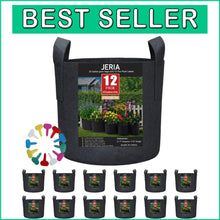 Load image into Gallery viewer, Space-Saving 12-Pack 25 Gallon Fabric Grow Bags with Drainage - Easy to Move