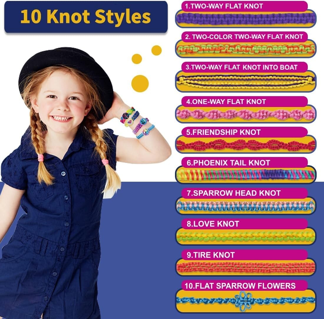 All-in-One Friendship Bracelet Kit for Girls: Looms, Threads & Stickers Galore!