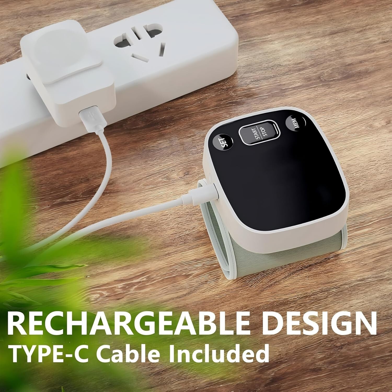 Voice Broadcast Wrist BP Monitor with 240 Readings - Rechargeable & Easy to Use