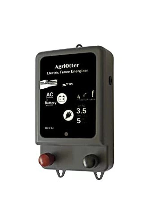 Dual Power Electric Fence Energizer: 10000V 2J Pulse for 20 Acre Protection