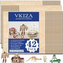 Load image into Gallery viewer, Unfinished Basswood Craft Sheets - 12"x12" - Ideal for Engraving &amp; Model Making