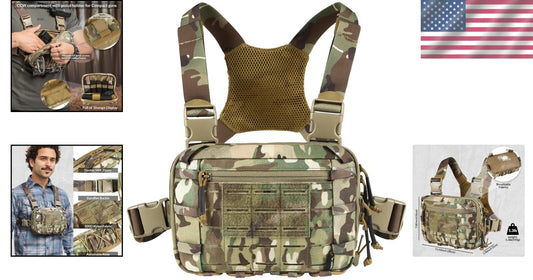 Durable 500D Tactical Chest Pack with CCW Compartment - Ambidextrous Design