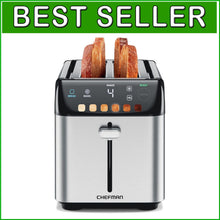 Load image into Gallery viewer, Advanced 4 Slice Toaster with Extra-Wide Slots - Ideal for Thick Bread &amp; Bagels