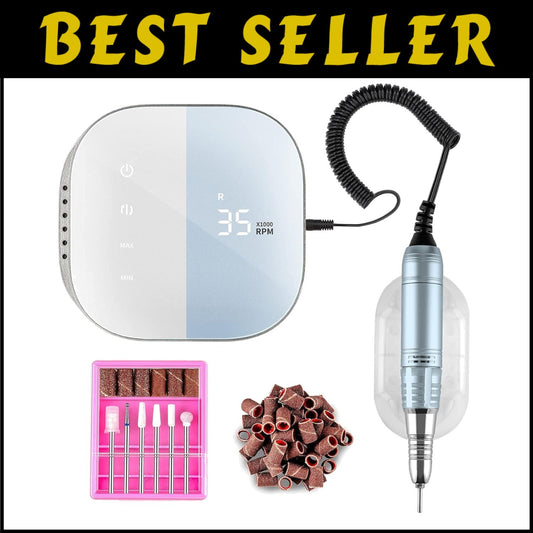 35000RPM Electric Nail Drill with Touch Screen - Perfect for Salon & Home Use