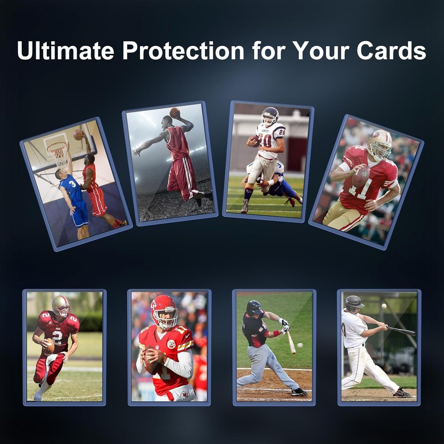 2000 Durable Card Sleeves - Protectors for Baseball, Football, and Gaming Cards