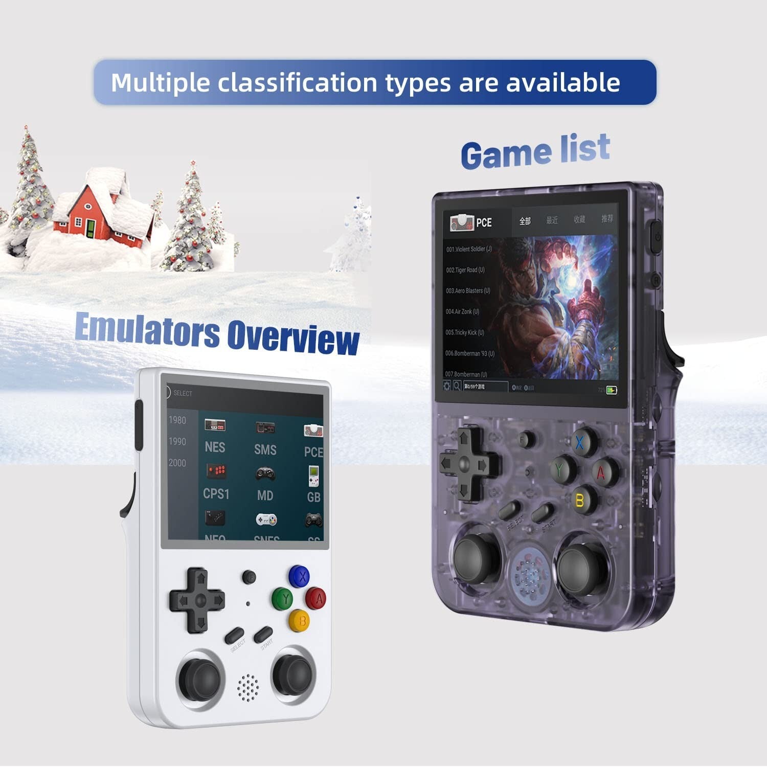 Portable RG353V Retro Game Console - Dual OS, 5G WiFi & HDMI Streaming