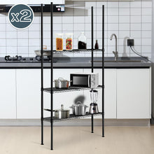 Load image into Gallery viewer, Durable 74 Inch Chrome Shelving Poles with 100 Clips for Versatile Storage