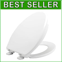 Load image into Gallery viewer, Heavy-Duty White Toilet Seat with Whisper Close and Enhanced Hygiene Features