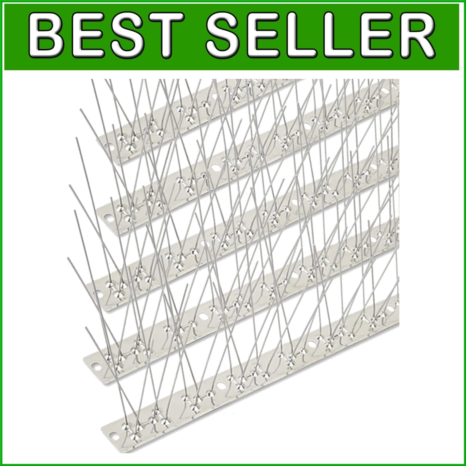 185 Pack Bird Spikes with 200Ft Coverage - Durable & Rust-Resistant Steel Strips