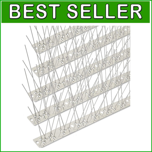 185 Pack Bird Spikes with 200Ft Coverage - Durable & Rust-Resistant Steel Strips