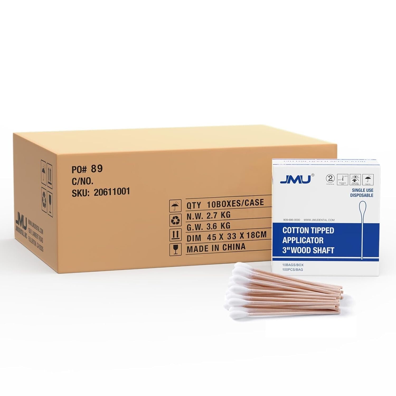Durable 3-Inch Cotton Swabs - 10000 High-Quality Applicators for All Needs