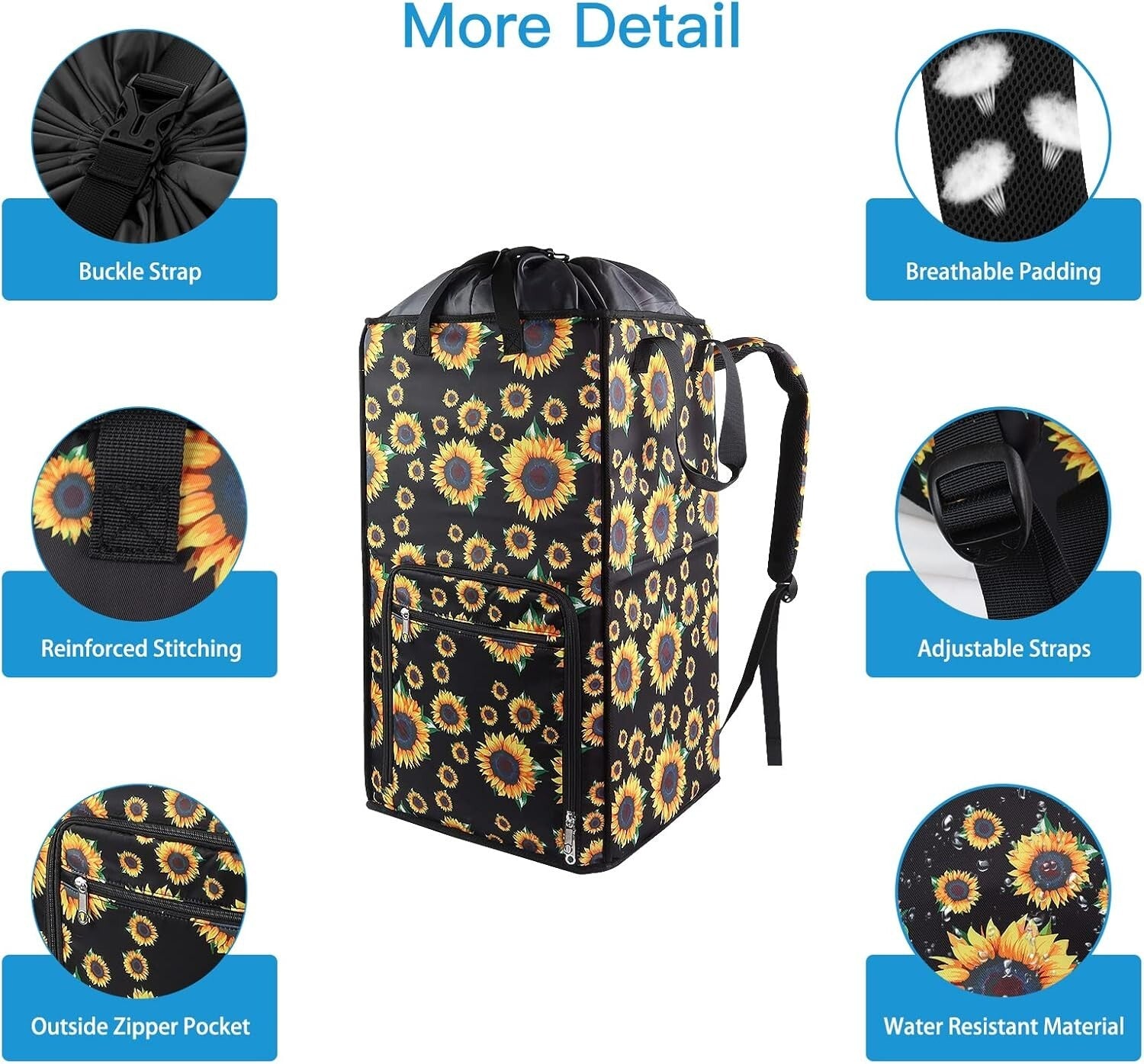 Extra Large 2-in-1 Backpack Hamper with Adjustable Straps for College Life