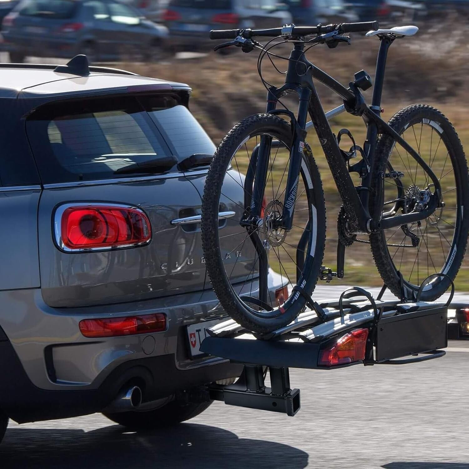 4000lbs Dual Hitch Extension - 2 Inch Receiver Adapter with Adjustable Rise/Drop