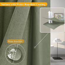 Load image into Gallery viewer, Chic Sage Green Shower Curtain 72x75 - No Hooks, Water-Repellent with Snap Liner