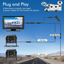 Load image into Gallery viewer, IP69 Waterproof 2-Channel Backup Camera with 7-Inch HD Display &amp; Wide Angle Lens