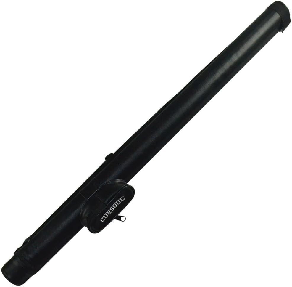Compact 2x4 Hard Cue Holder - Protects Up to 31-Inch Cues with Pocket Storage