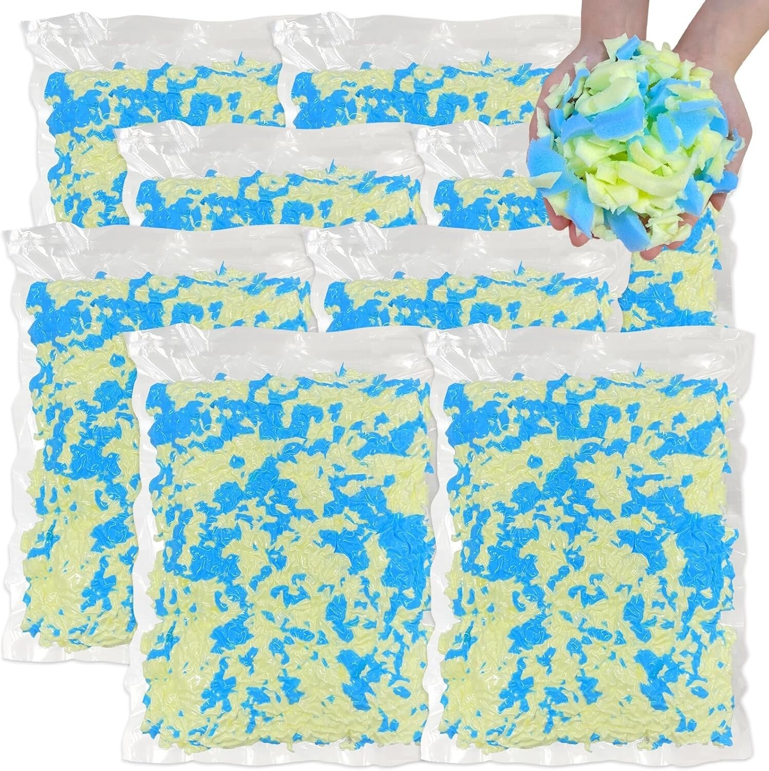 Soft and Safe 40LBS Memory Foam Bean Bag Refill - Ideal for Indoor and Outdoor