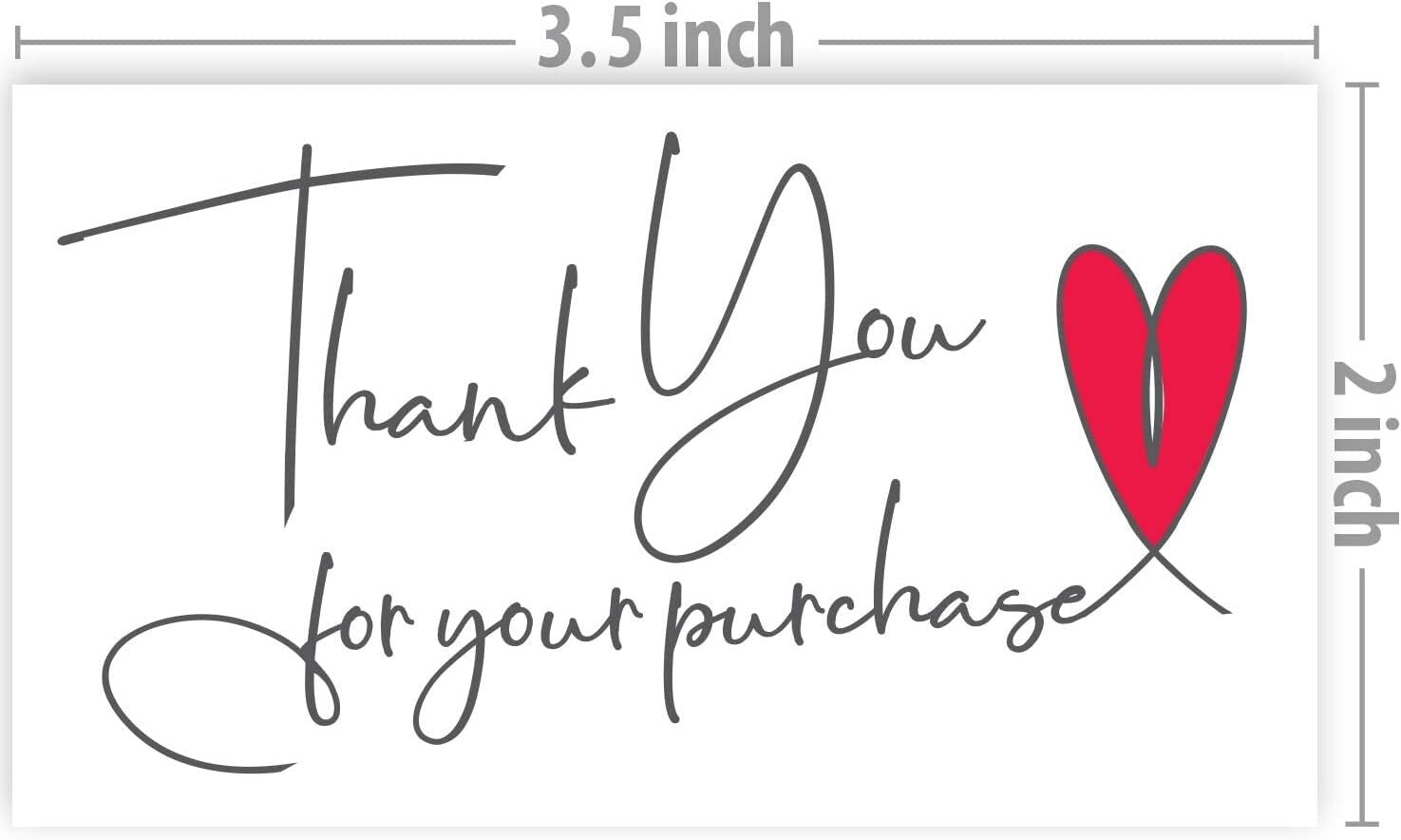 Bulk 1200 Thank You Purchase Cards | Premium Matte Finish | Small Biz Essential