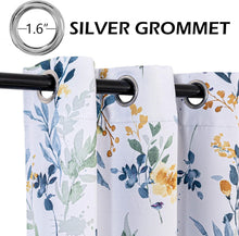 Load image into Gallery viewer, Thermal Insulated Floral Drapes - 84 Inch Grommet Curtains for Style &amp; Privacy