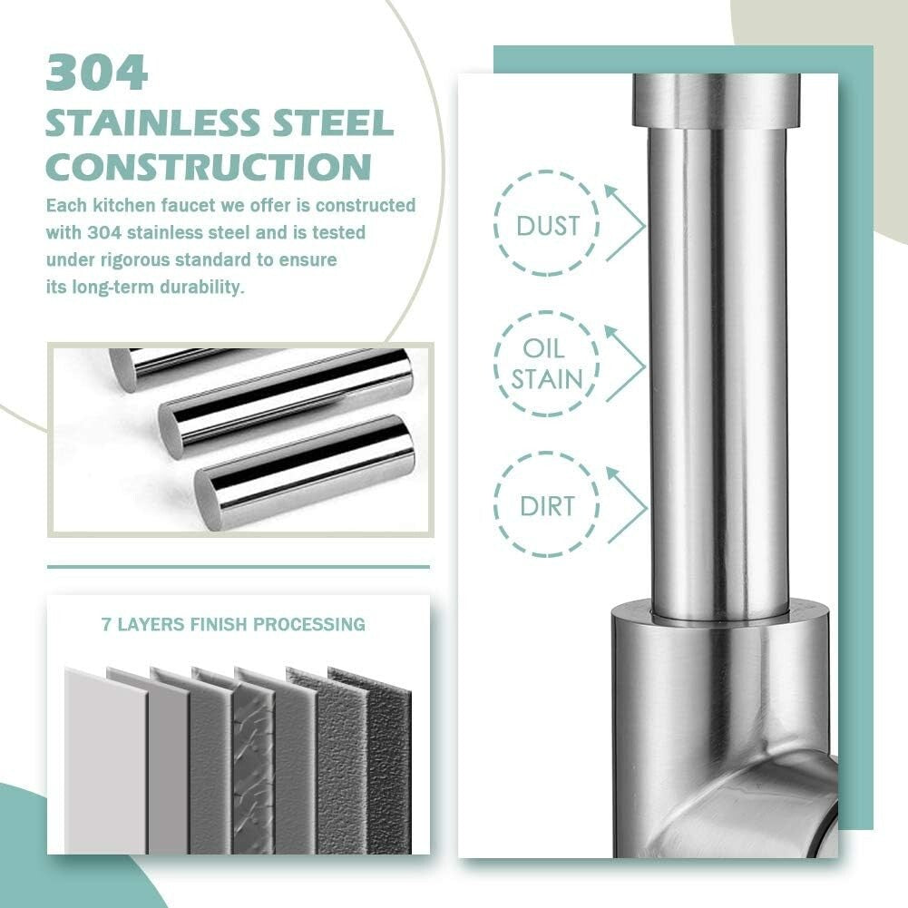 Easy-to-Install Kitchen Faucet with Spot-Resist Finish - Perfect for Any Style