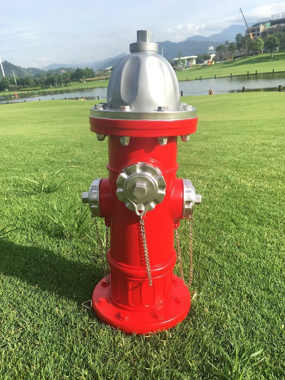 Colorful 17.5" Resin Fire Hydrant Dog Pee Post - Perfect for Potty Training!