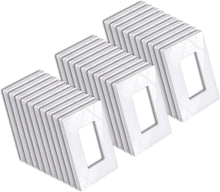 Load image into Gallery viewer, Modern 1-Gang Screwless Wall Plates - 30-Pack Glossy Finish in Snow White