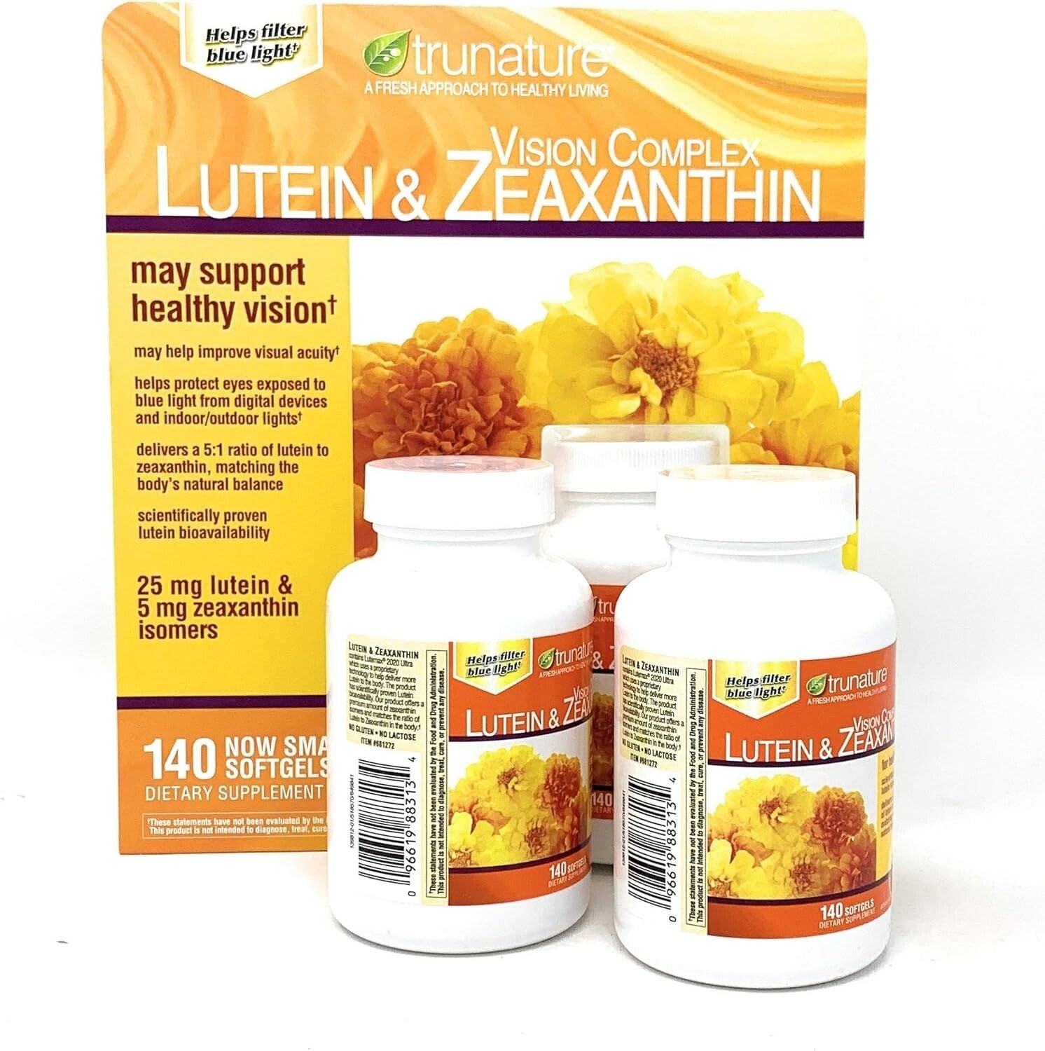 Lutein & Zeaxanthin MegaSize - 140 Softgels for Powerful Eye Health Protection