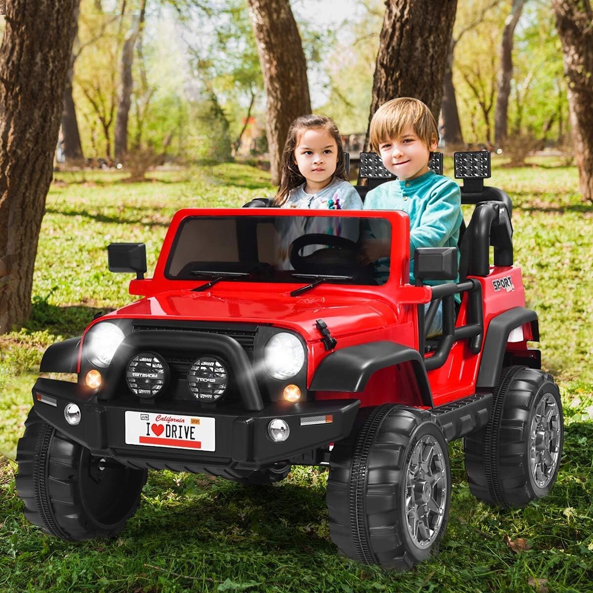 2-Seater Kids Ride-On Truck: 12V Battery Electric Vehicle with Remote Control