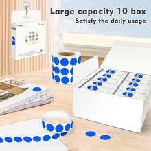 Load image into Gallery viewer, 3/4 Inch Blue Color Coding Stickers - Perfect for Inventory and Craft Projects