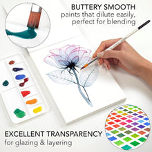 Load image into Gallery viewer, Premium 84-Piece Watercolor Set with Brushes, Paper &amp; Tutorials Included