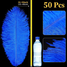 Load image into Gallery viewer, Natural 14-16 Inch Blue Ostrich Feathers - Perfect for Wedding Centerpieces