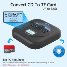 Load image into Gallery viewer, Compact Bluetooth CD Player with LCD Display &amp; Stereo Speakers for Music Sharing