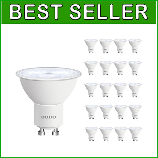 Energy-Efficient GU10 LED Bulb 6W, 650 Lumens Daylight - 20 Bulbs for Home Use
