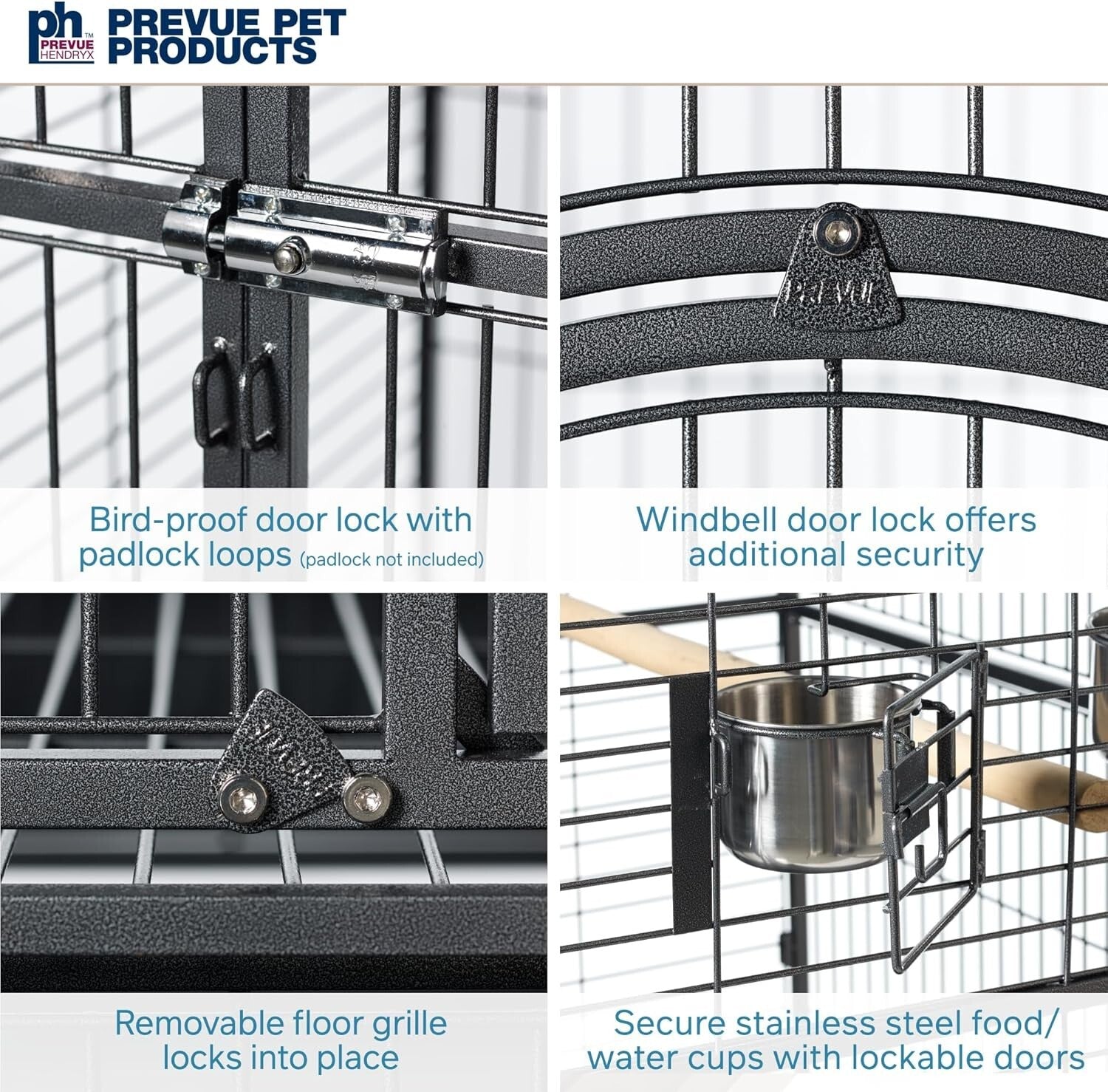 Luxurious 46" X 36" Empire Macaw Cage: Stainless Steel Design for Active Birds