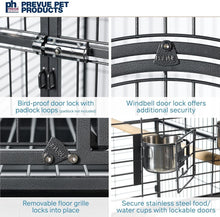 Load image into Gallery viewer, Luxurious 46" X 36" Empire Macaw Cage: Stainless Steel Design for Active Birds