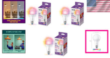 Load image into Gallery viewer, Pack of 3 Energy Efficient A21 Smart LED Bulbs - Voice &amp; App Controlled Lighting