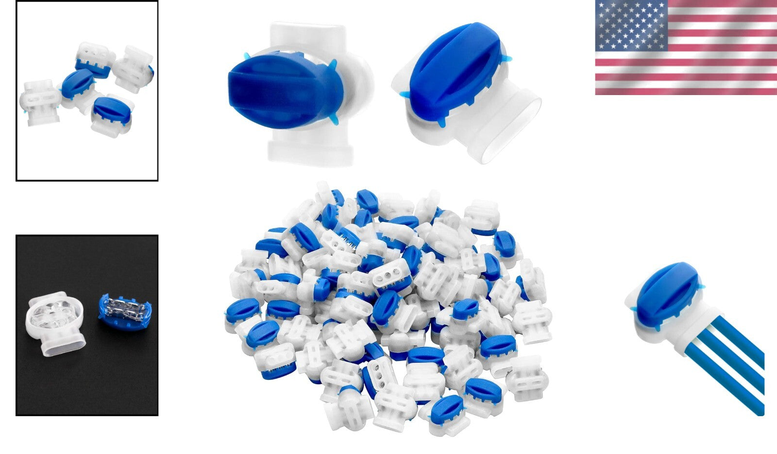 Moisture-Resistant 3-Wire Pigtail Connectors - Ideal for Diverse Electrical Uses