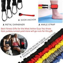 Load image into Gallery viewer, Durable Resistance Bands with Heavy-Duty Nylon Sleeves and Easy Grip Handles