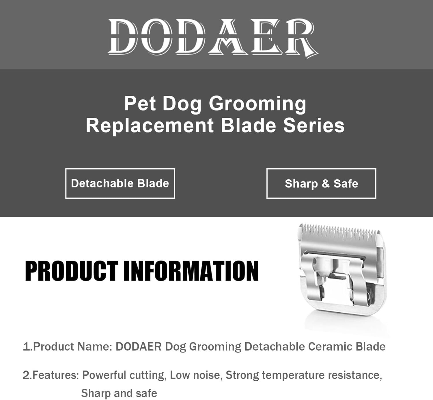 Professional 3/4HT Dog Grooming Blades Compatible with Andis & Oster Clippers