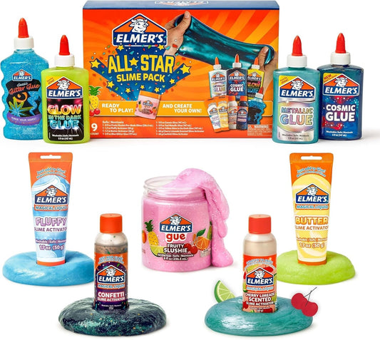 Elmer's All-Star Slime Kit: 9 Nontoxic Components & Endless Fun in Colors!