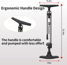 Load image into Gallery viewer, High-Pressure Bike Pump with Digital Gauge - Inflates Presta &amp; Schrader Valves