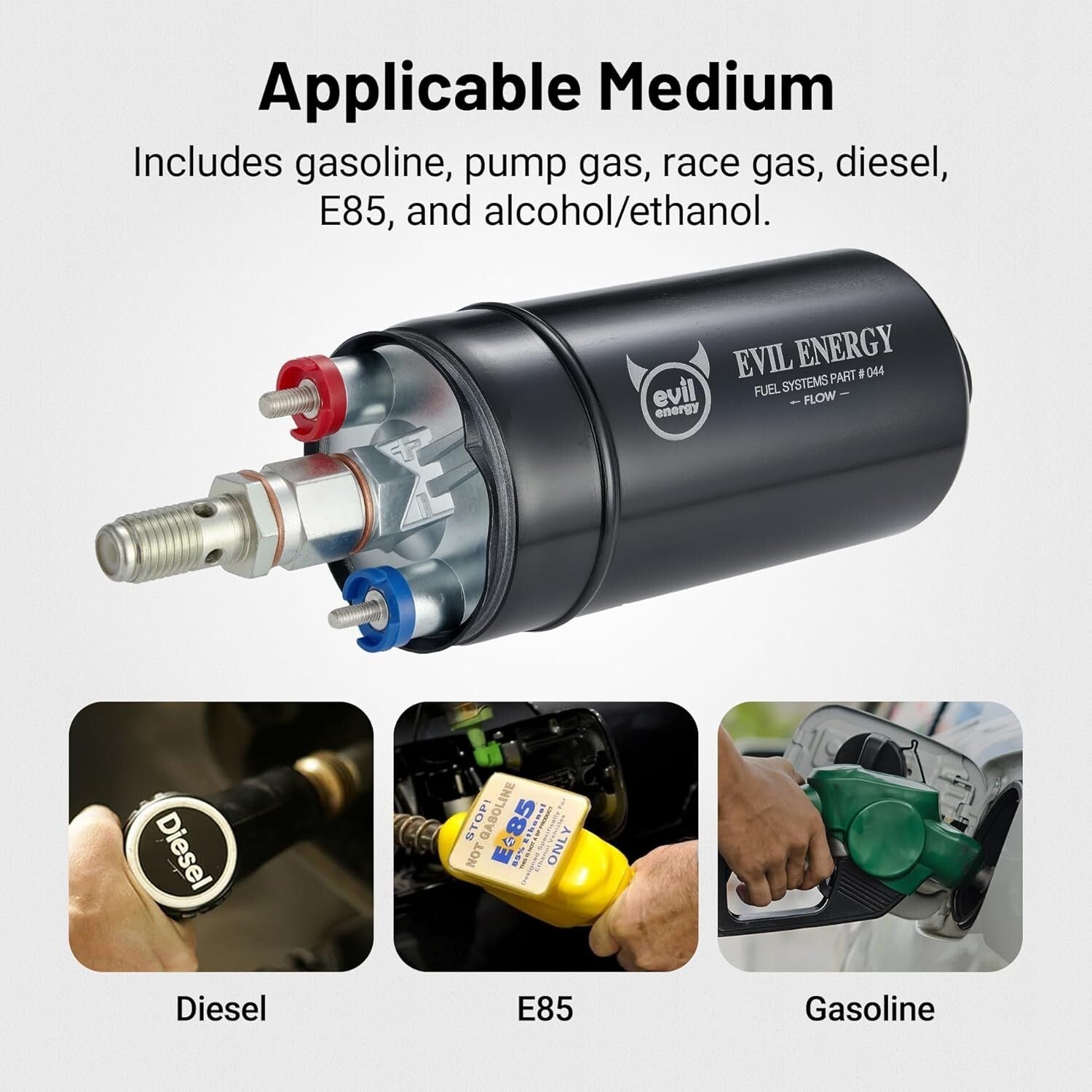 Universal Electric Fuel Pump 300LPH For Cars - High Flow, Durable Alloy Steel